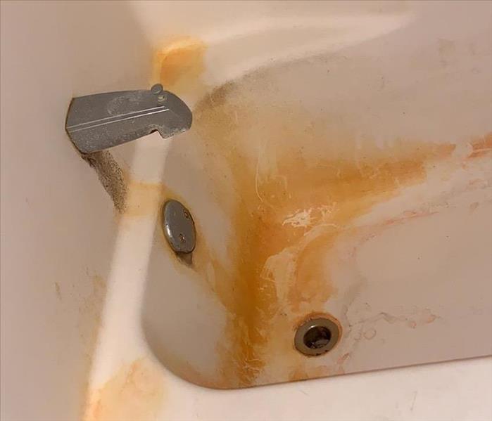 Heavily stained tub
