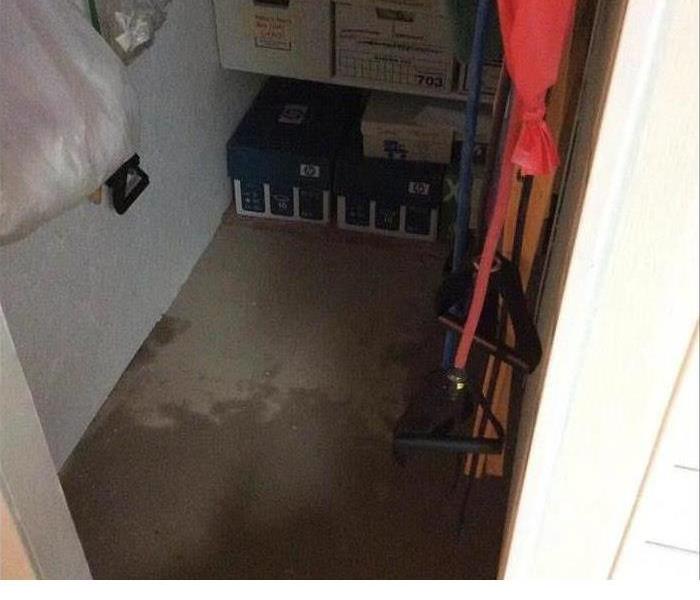 Water damaged closet 